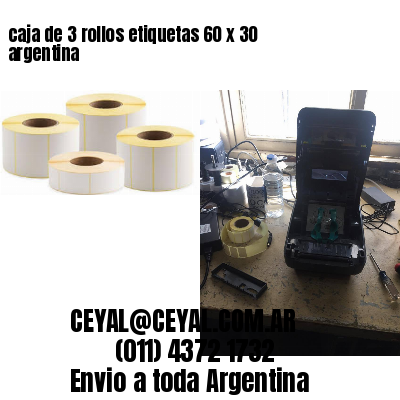 caja de 3 rollos etiquetas 60 x 30 argentina