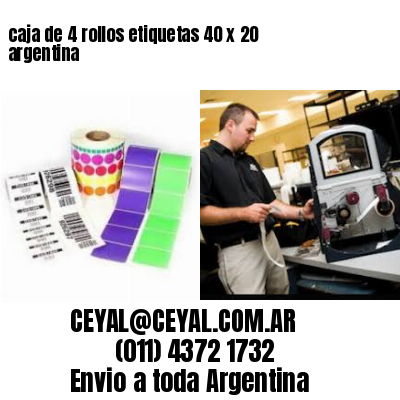 caja de 4 rollos etiquetas 40 x 20 argentina