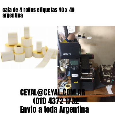 caja de 4 rollos etiquetas 40 x 40 argentina