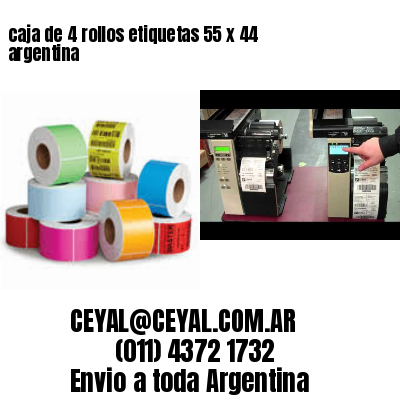caja de 4 rollos etiquetas 55 x 44 argentina