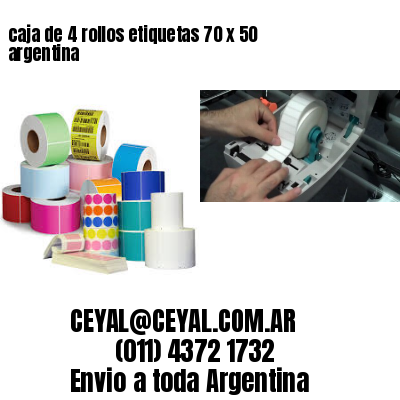 caja de 4 rollos etiquetas 70 x 50 argentina