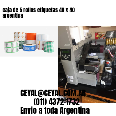 caja de 5 rollos etiquetas 40 x 40 argentina