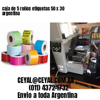 caja de 5 rollos etiquetas 50 x 30 argentina