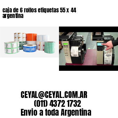 caja de 6 rollos etiquetas 55 x 44 argentina