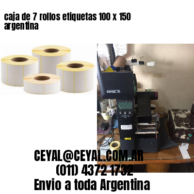 caja de 7 rollos etiquetas 100 x 150 argentina