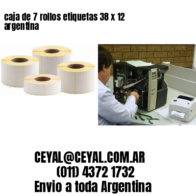 caja de 7 rollos etiquetas 38 x 12 argentina