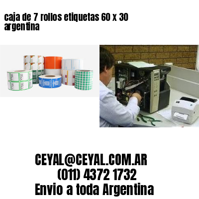 caja de 7 rollos etiquetas 60 x 30 argentina
