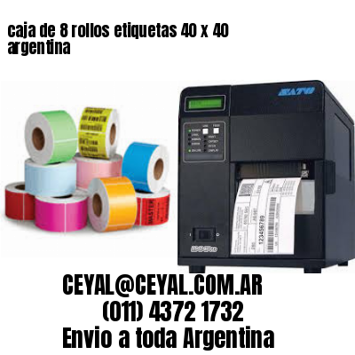 caja de 8 rollos etiquetas 40 x 40 argentina