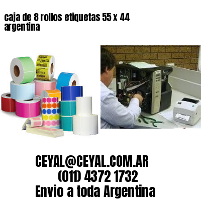 caja de 8 rollos etiquetas 55 x 44 argentina