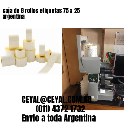 caja de 8 rollos etiquetas 75 x 25 argentina