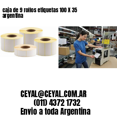 caja de 9 rollos etiquetas 100 X 35 argentina