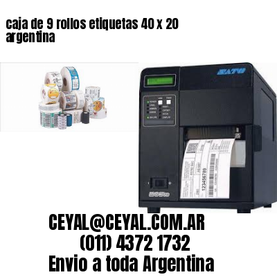 caja de 9 rollos etiquetas 40 x 20 argentina
