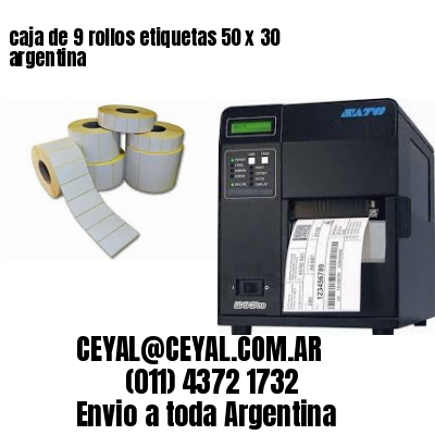 caja de 9 rollos etiquetas 50 x 30 argentina