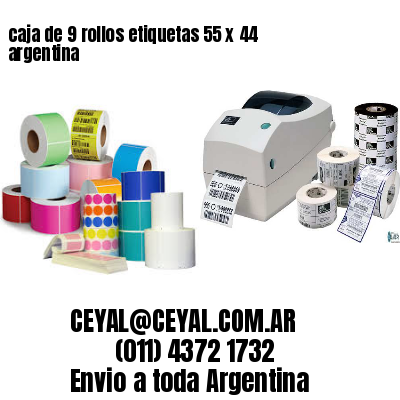caja de 9 rollos etiquetas 55 x 44 argentina