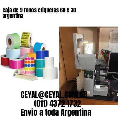 caja de 9 rollos etiquetas 60 x 30 argentina