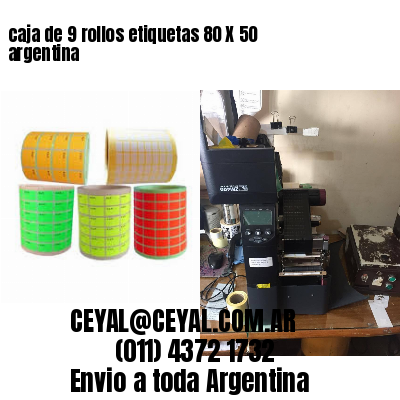 caja de 9 rollos etiquetas 80 X 50 argentina