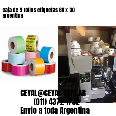 caja de 9 rollos etiquetas 80 x 30 argentina