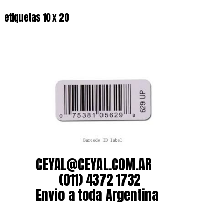etiquetas 10 x 20