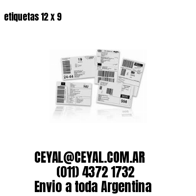 etiquetas 12 x 9
