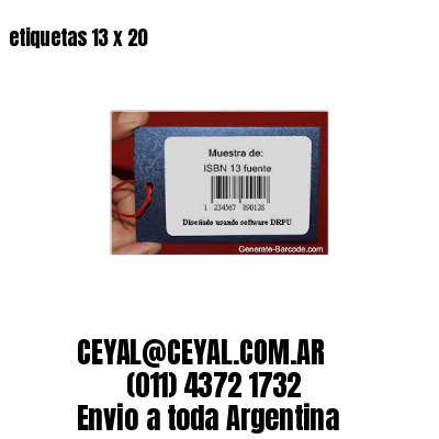 etiquetas 13 x 20