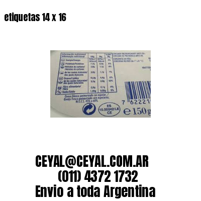 etiquetas 14 x 16
