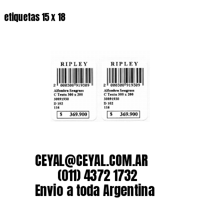 etiquetas 15 x 18