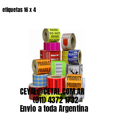 etiquetas 16 x 4