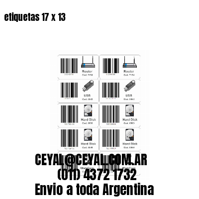 etiquetas 17 x 13