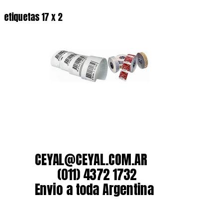 etiquetas 17 x 2