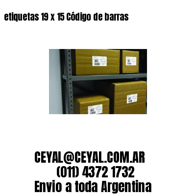 etiquetas 19 x 15 Código de barras