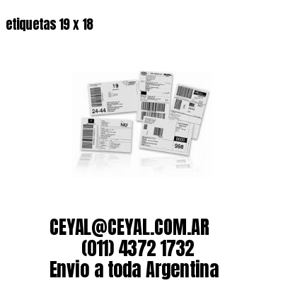 etiquetas 19 x 18