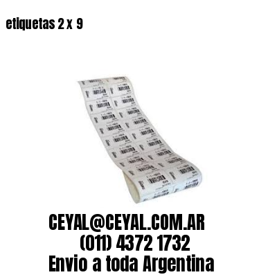 etiquetas 2 x 9