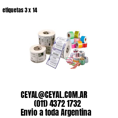 etiquetas 3 x 14