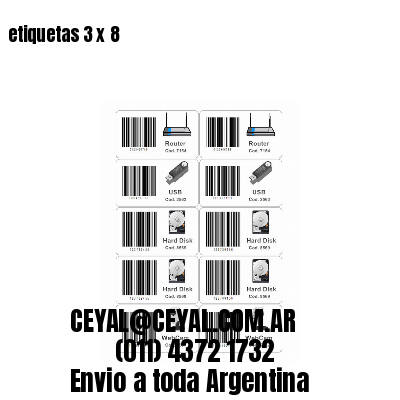 etiquetas 3 x 8