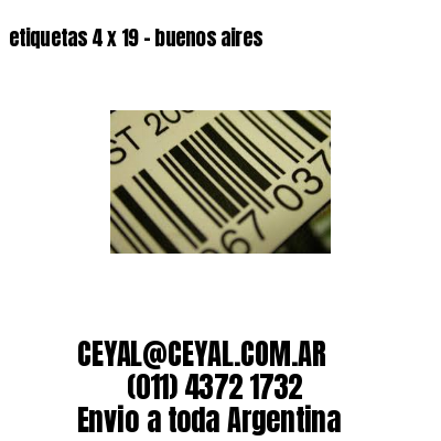 etiquetas 4 x 19 – buenos aires