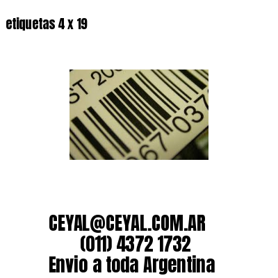 etiquetas 4 x 19