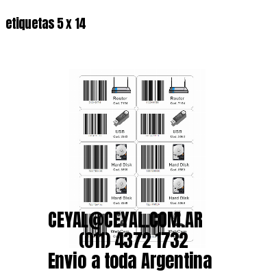 etiquetas 5 x 14