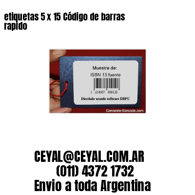 etiquetas 5 x 15 Código de barras rapido