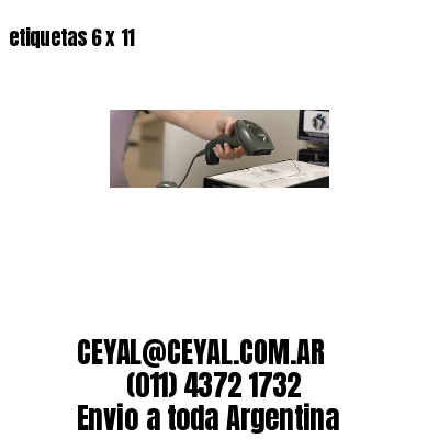 etiquetas 6 x 11