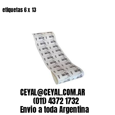 etiquetas 6 x 13