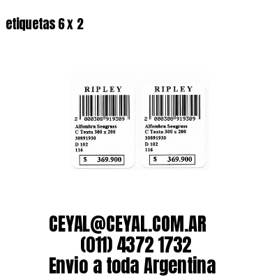 etiquetas 6 x 2