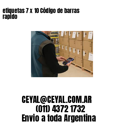 etiquetas 7 x 10 Código de barras rapido