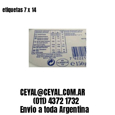 etiquetas 7 x 14
