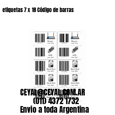 etiquetas 7 x 18 Código de barras