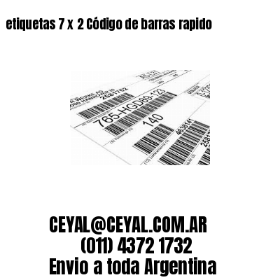 etiquetas 7 x 2 Código de barras rapido