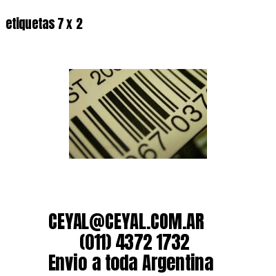 etiquetas 7 x 2