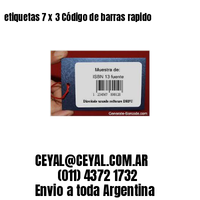 etiquetas 7 x 3 Código de barras rapido