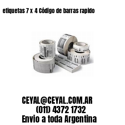etiquetas 7 x 4 Código de barras rapido