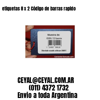 etiquetas 8 x 2 Código de barras rapido