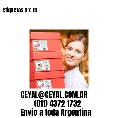 etiquetas 9 x 19